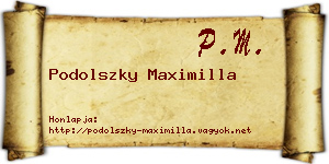 Podolszky Maximilla névjegykártya